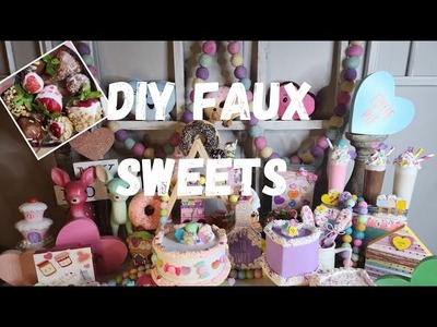 DIY DOLLAR TREE FAUX SWEETS.FAUX SWEETS COLLABORATION.TIERTRAYBUDGETFRIENDLY