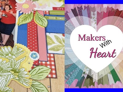 Double scrapbook layout CTMH Four seasons Summer Makers with Heart February CTMH daisy daisy stamp