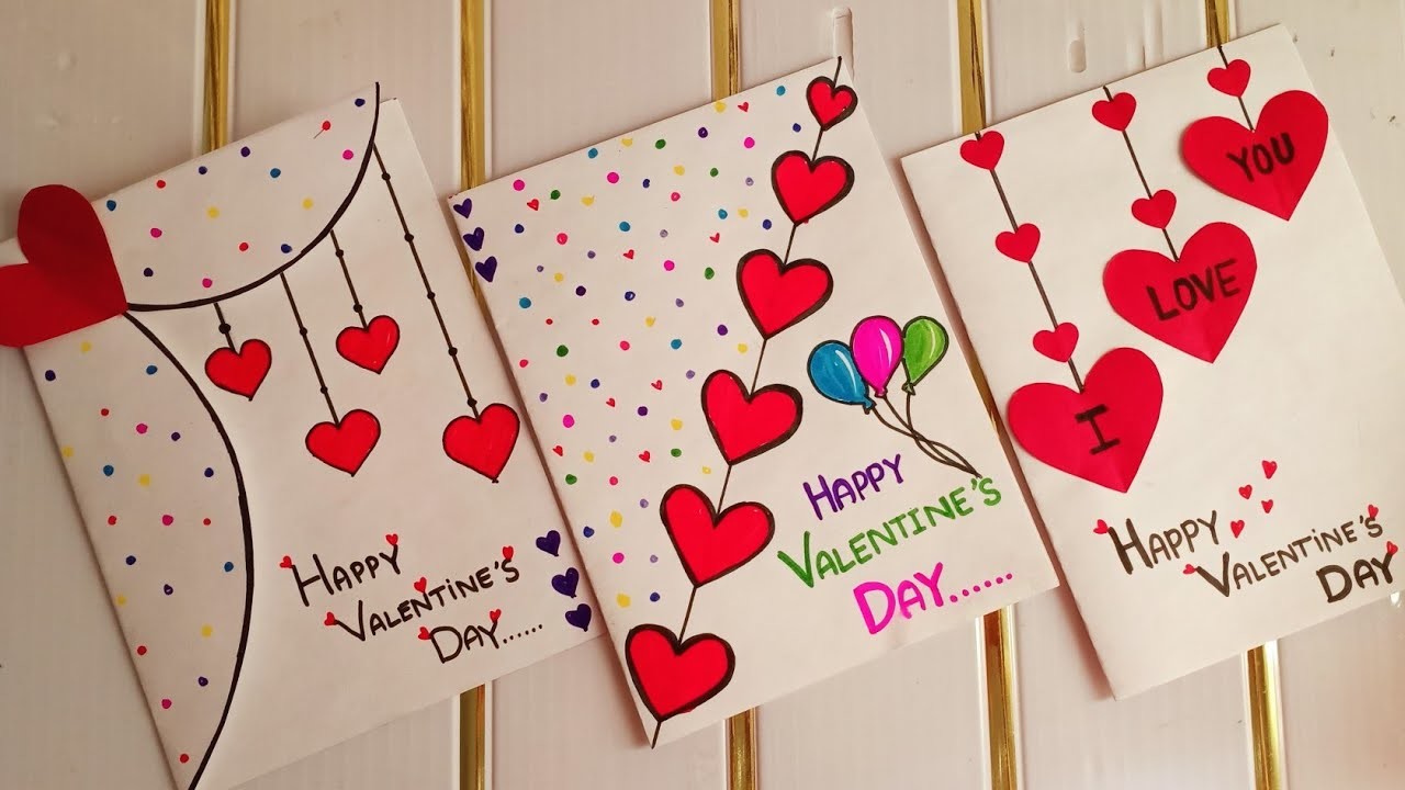 Easy & beautiful Valentines day card | How to make Valentines day greeting card| Valentines day card