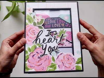 Flutter Folio | Simple Stories Happy Hearts 2023 Valentine's Day Scrapbook Album
