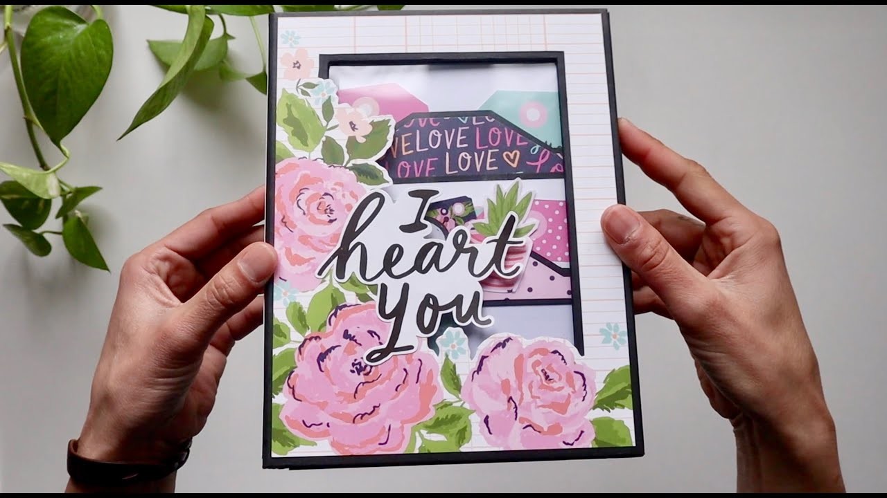Flutter Folio | Simple Stories Happy Hearts 2023 Valentine's Day Scrapbook Album