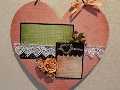 Friendship Rose Heart Photo Frame Wall Decor, a Country Craft Creations Design Team Project