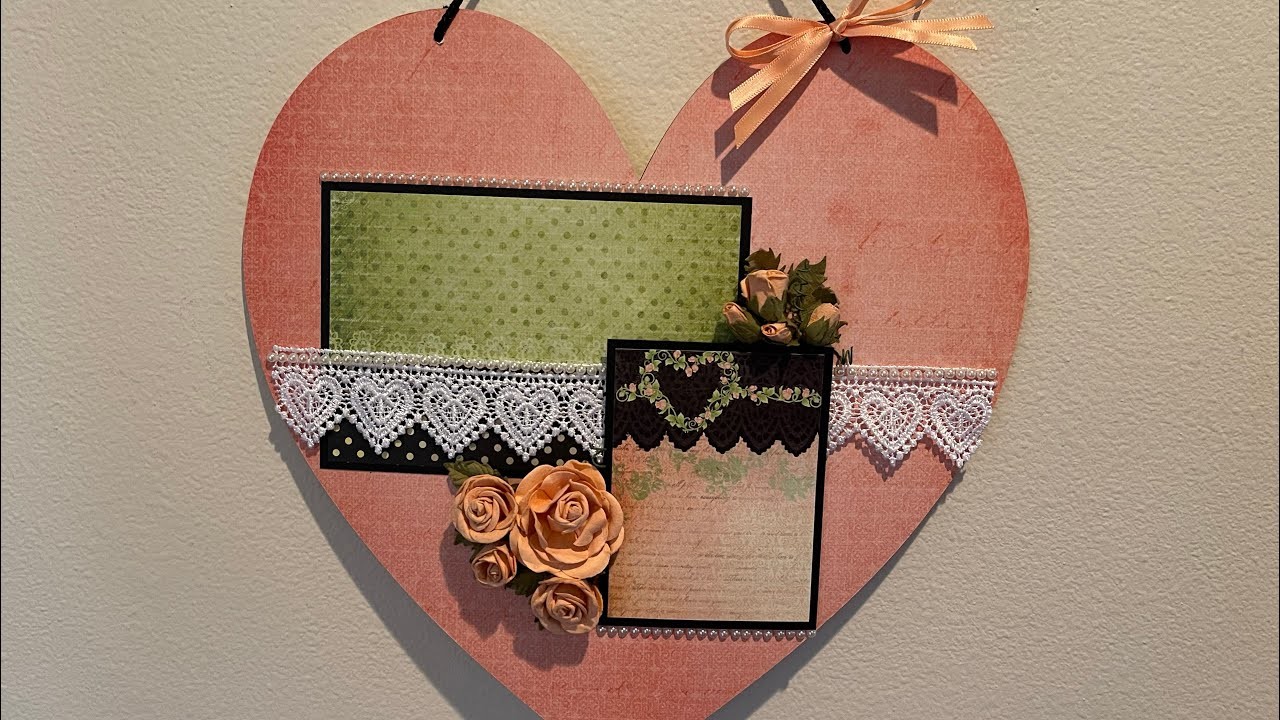 Friendship Rose Heart Photo Frame Wall Decor, a Country Craft Creations Design Team Project