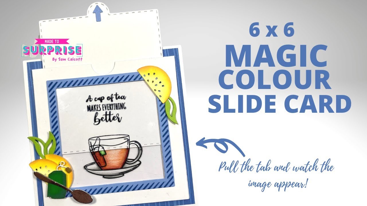 FUN 6 x 6 Magic Colour Slide Card!