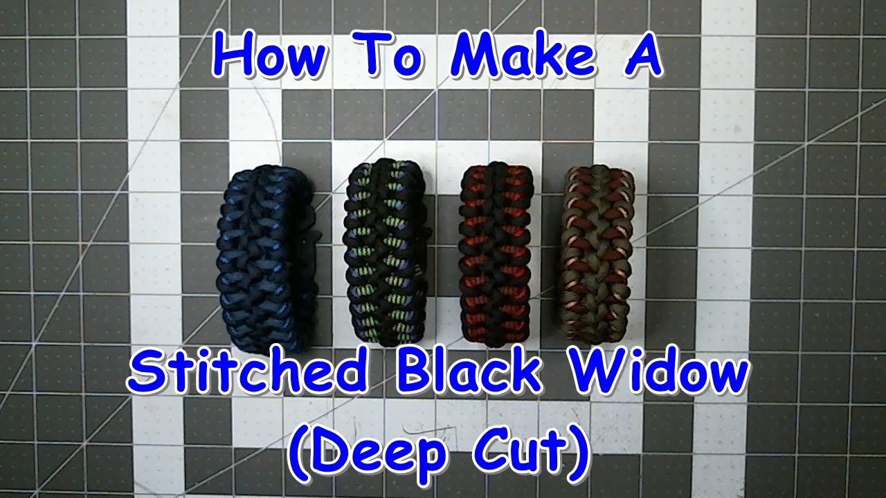 How To Make A Stitched Black Widow Paracord Bracelet (Deep Cut)