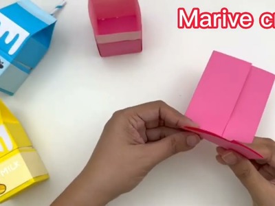 How to make milk box.Milk box craft.Marive craft