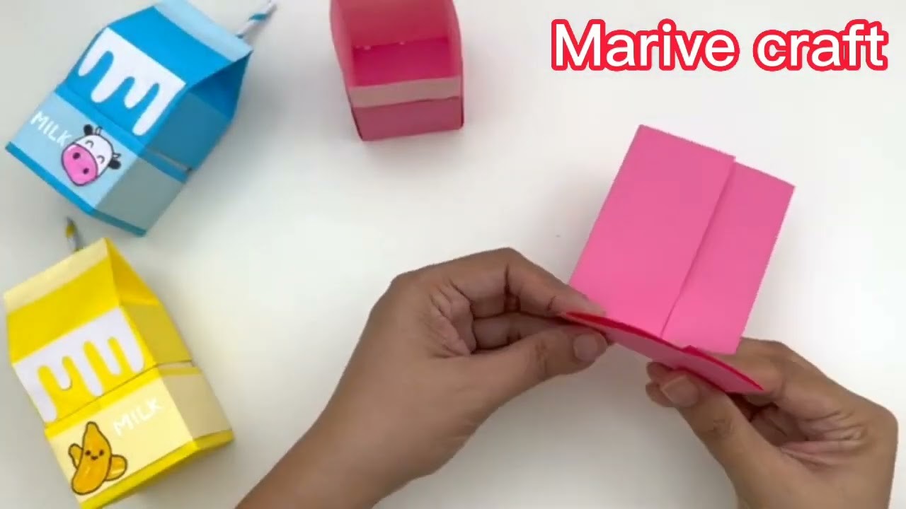 How to make milk box.Milk box craft.Marive craft