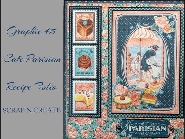 Mini Album Graphic 45- Cafe Parisian - inside panels part 1 Mini Album Folio