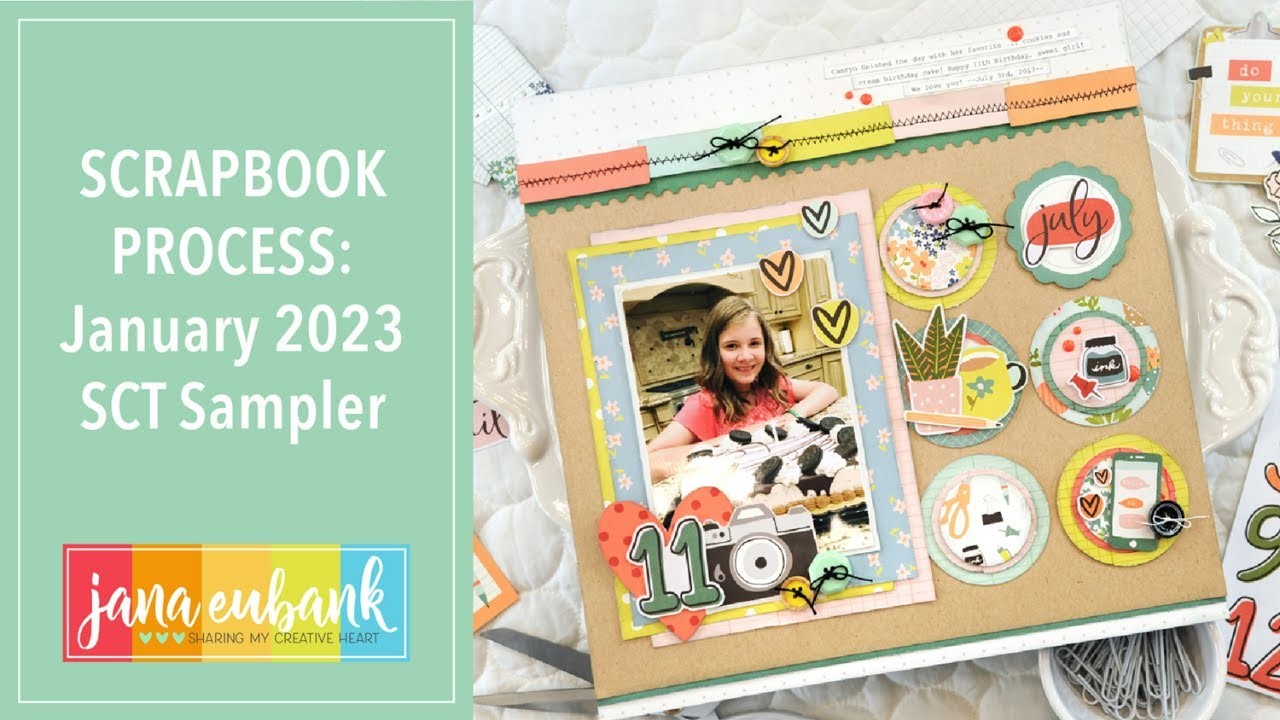 Scrapbooking with the January 2023 SCT Sampler Kit