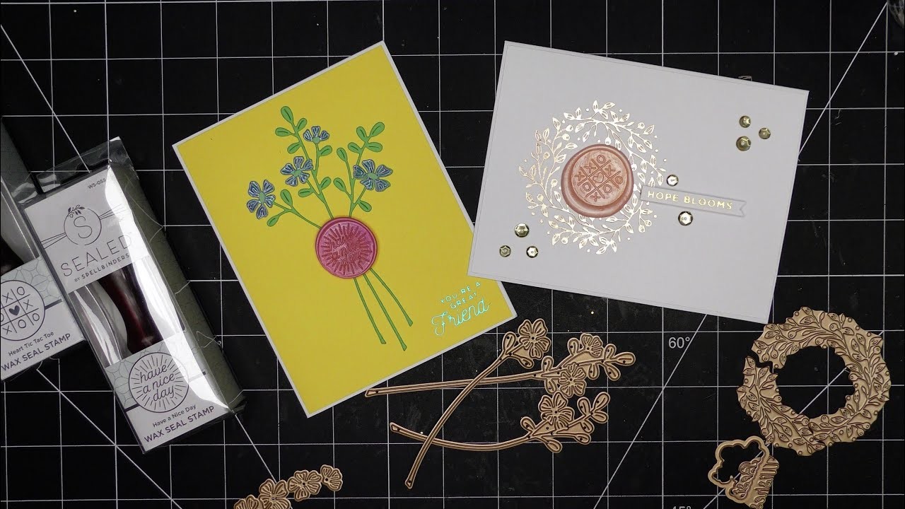 Spellbinders "Sealed for Spring" Collection Review Tutorial! Two Sweet Cards!