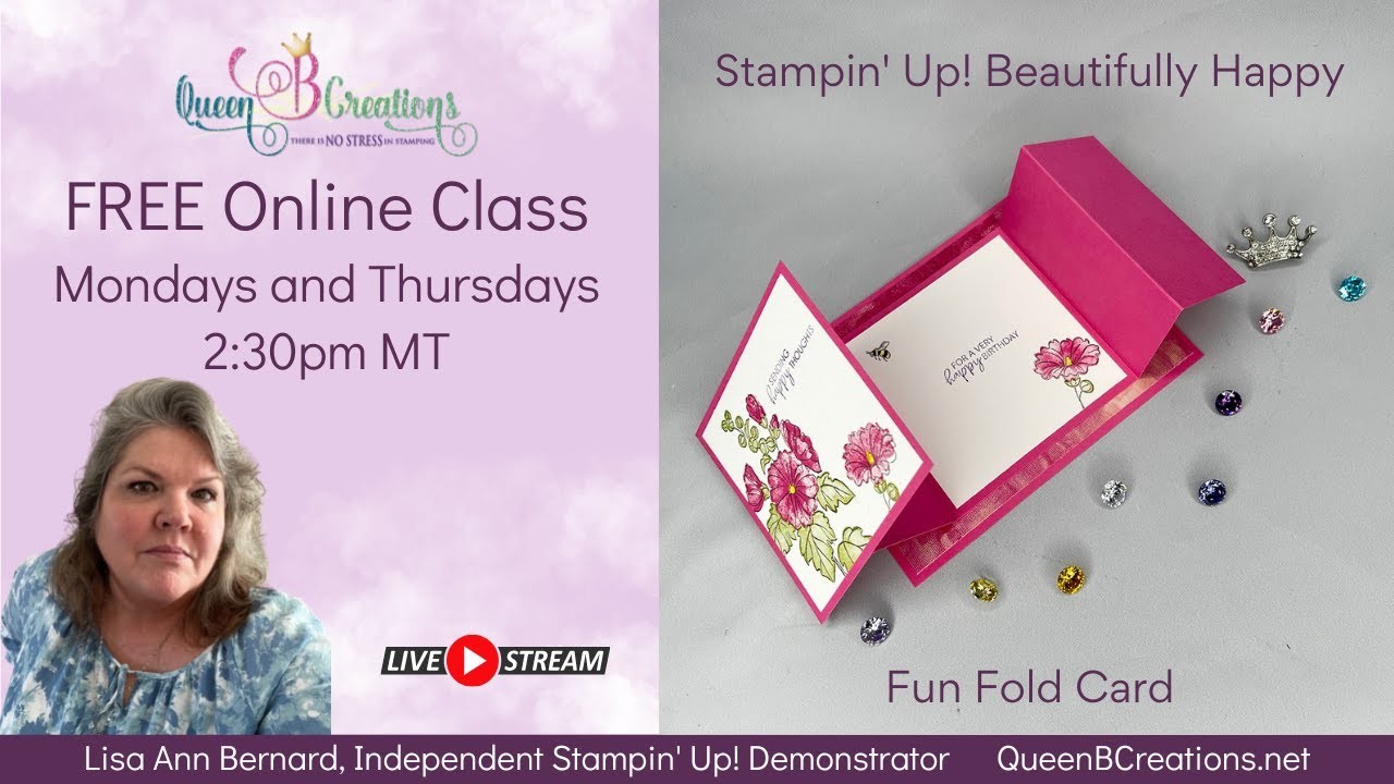 ???? Stampin' Up! Beautifully Happy Fun Fold Card