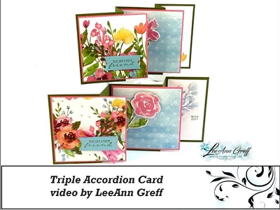 Triple Accordion card with Awash in Beauty by Flowerbug