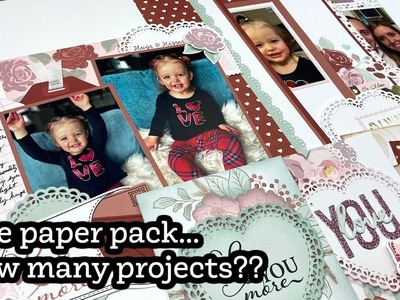 Using up a Whole Paper Pack | Scrapbook Layouts & Card Ideas