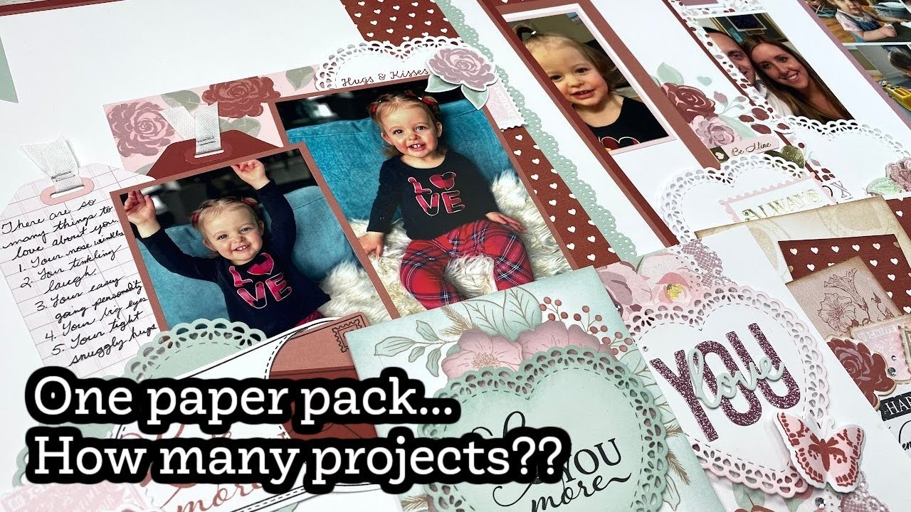 Using up a Whole Paper Pack | Scrapbook Layouts & Card Ideas