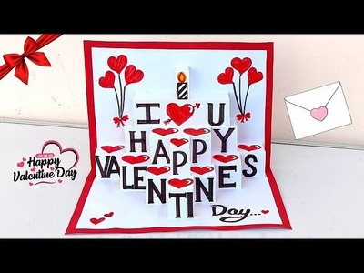 Valentine's day greeting card making 2023. Valentines day pop up card. Valentines day card ideas