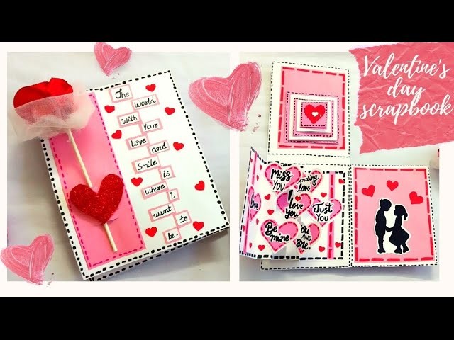 Valentine's day Scrapbook | DIY Valentine's day scrapbook idea | Easy valentine's day scrapbook