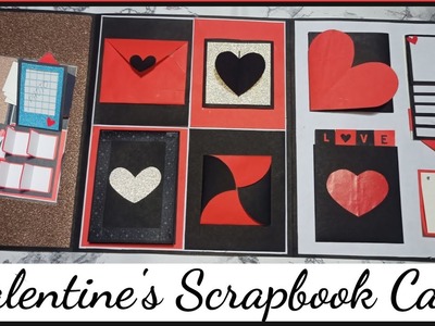 Valentine's Scrapbook.Card Idea | DIY VALENTINE'S CARD | Time lapse