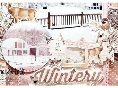 Wintery - Shimmerz Paints -- Scrapbook Layout
