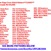 Civil War Flags Cross Stitch Pattern***L@@K***Buyers Can Download Your Pattern As Soon As They Complete The Purchase