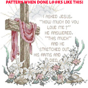 I Asked Jesus Cross Stitch Pattern***L@@K***Buyers Can Download Your Pattern As Soon As They Complete The Purchase