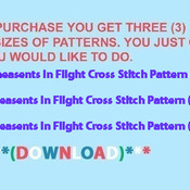 Pheasents In Flight Cross Stitch Pattern***LOOK***Buyers Can Download Your Pattern As Soon As They Complete The Purchase
