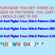 Pooh And Piglet Cross Stitch Pattern***L@@K***Buyers Can Download Your Pattern As Soon As They Complete The Purchase