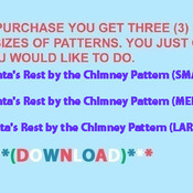 Santa's Rest by the Chimney Cross Stitch Pattern***L@@K***Buyers Can Download Your Pattern As Soon As They Complete The Purchase