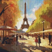 Autumn In Paris Cross Stitch Pattern