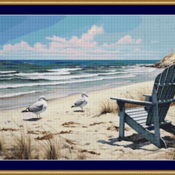 Beach Cross Stitch Pattern