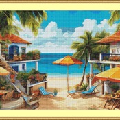 Beach Resort Cross Stitch Pattern