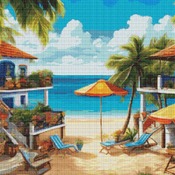 Beach Resort Cross Stitch Pattern