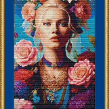 Beautiful Lady Cross Stitch Pattern