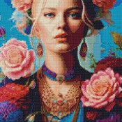 Beautiful Lady Cross Stitch Pattern