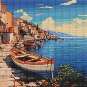 Boat On Shore Cross Stitch Pattern