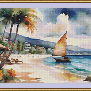 Boracay Island Cross Stitch Pattern