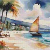 Boracay Island Cross Stitch Pattern