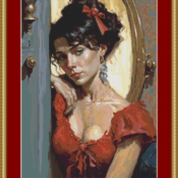 By The Mirror Cross Stitch Pattern