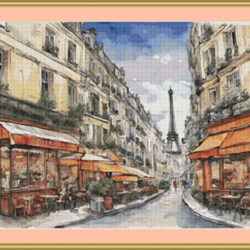 Cafes Cross Stitch Pattern