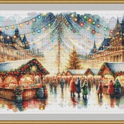 Christmas Market Cross Stitch Pattern