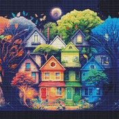 Colourful Street Cross Stitch Pattern