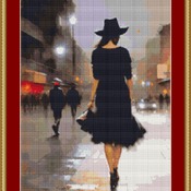 Dressed In Black Cross Stitch Pattern