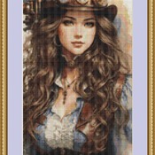 Elegant Girl Cross Stitch Pattern