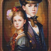 Family Portrait Cross Stitch Pattern