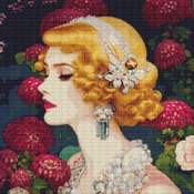 Flapper Woman Cross Stitch Pattern