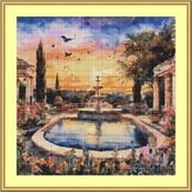 Fountain Cross Stitch Pattern