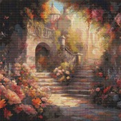 Garden Steps Cross Stitch Pattern