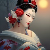 Geisha Cross Stitch Pattern