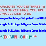 Georgia BuLLdogs TaiLgate Cross Stitch Pattern***L@@K***Buyers Can Download Your Pattern As Soon As They Complete The Purchase