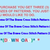 Home Of The Brave Cross Stitch Pattern***L@@K***Buyers Can Download Your Pattern As Soon As They Complete The Purchase