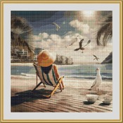 In A Deckchair Cross Stitch Pattern